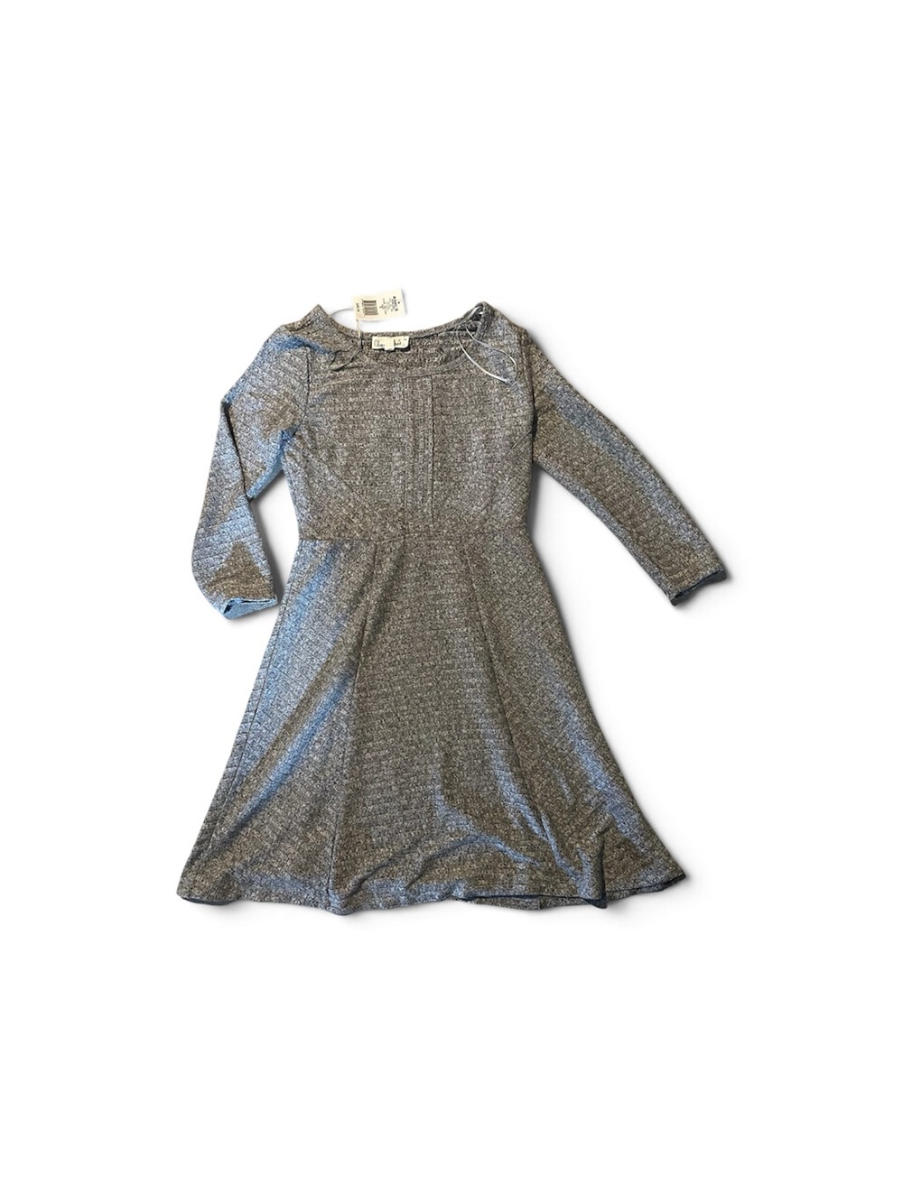 Cloud Chaser Gray Long Sleeve A-Line Dress
